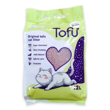 MiMi CAT TOFU соєвий наповнювач для котячого туалету з ароматом Лаванда, 12 л / 5,4 кг