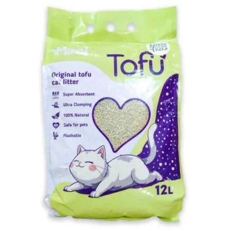 MiMi CAT TOFU соєвий наповнювач для котячого туалету з ароматом Зелений чай, 12 л / 5,4 кг