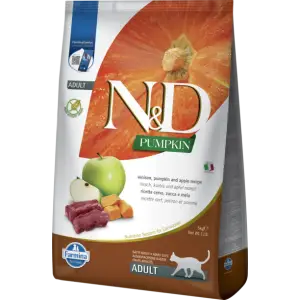 Беззерновий сухий корм N&D CAT PUMPKIN VENISON & APPLE ADULT з гарбузом, олениною та яблуком 5 кг