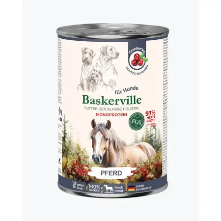 Baskerville КОНИНА. Повнораціонний вологий корм класу холістик для собак. 400 г