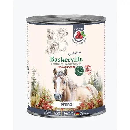 Baskerville КОНИНА. Повнораціонний вологий корм класу холістик для собак. 800 г