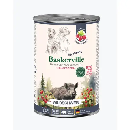 Baskerville ДИКИЙ КАБАН. Повнораціонний вологий корм класу холістик для собак, 400 г