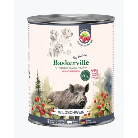 Baskerville ДИКИЙ КАБАН. Повнораціонний вологий корм класу холістик для собак, 800Г
