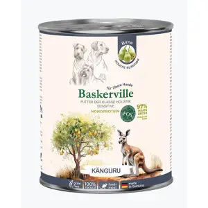 Baskerville КЕНГУРУ. Повнораціонний вологий корм класу холістик для собак з чутливим травленням та літніх собак, 800 г