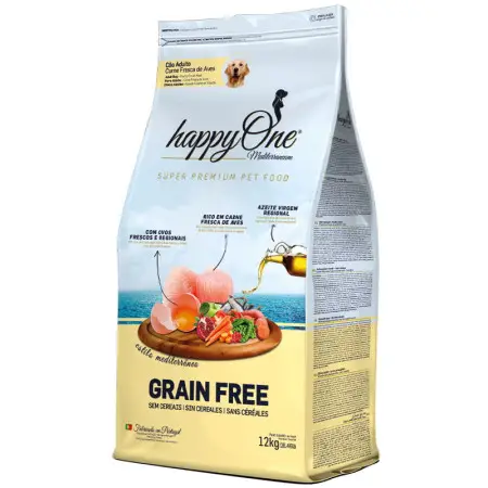 Беззерновий сухий корм happyOne Mediterraneum Adult Dog Fresh Meat для дорослих собак зі свіжим м’ясом 12 кг