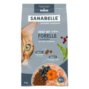 Сухий корм Bosch Sanabelle Adult для дорослих котів, форель з чорницею, 2 кг