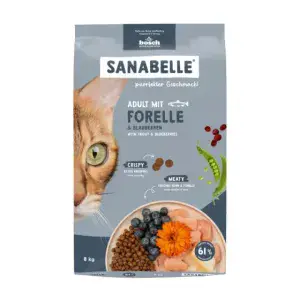Сухий корм Bosch Sanabelle Adult для дорослих котів, форель з чорницею, 8 кг