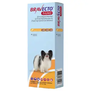 Bravecto TriUNO 50mg БРАВЕКТО ТриУНО жувальні таблетки для собак 2,5-5,0 кг 1 табл