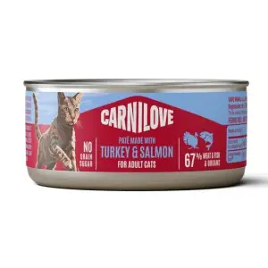Вологий корм Carnilove Turkey & Salmon для котів паштет індичка і лосось 100 г