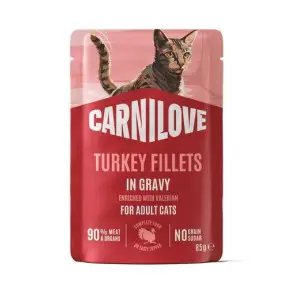 Вологий корм Carnilove Gravy Turkey with Valerian для котів індичка і валеріана в соусі 85 г