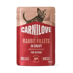 Вологий корм Carnilove Gravy Rabbit with Marigold Kitten для кошенят кролик і календула в соусі 85 г