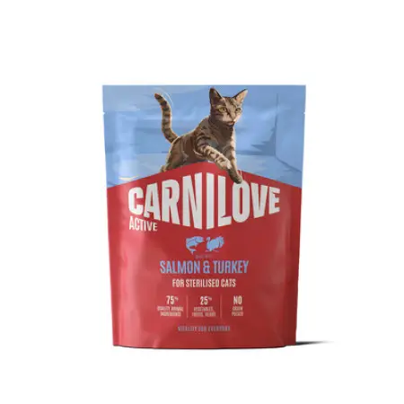 Сухий корм Carnilove Active Salmon & Turkey Sterilised для стерилізованих котів лосось та індичка 400 г