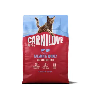 Сухий корм Carnilove Active Salmon & Turkey Sterilised для стерилізованих котів лосось та індичка 2 кг