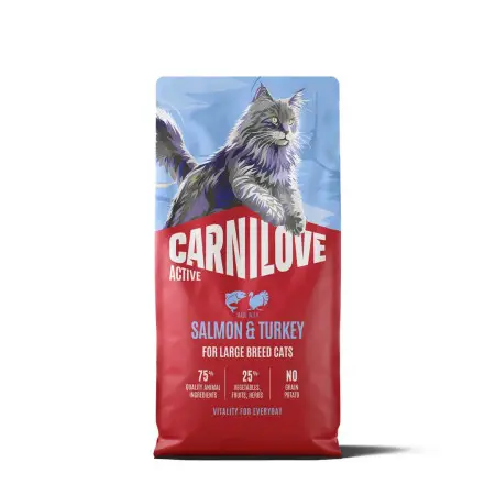 Сухий корм Carnilove Active Salmon & Turkey Large Breed для котів великих порід лосось та індичка 6 кг