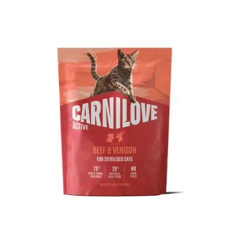 Сухий корм Carnilove Active Beef & Venison Sterilised для стерилізованих котів яловичина та оленина 400 г