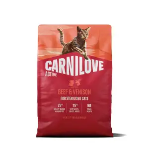 Сухий корм Carnilove Active Beef & Venison Sterilised для стерилізованих котів яловичина та оленина 2 кг