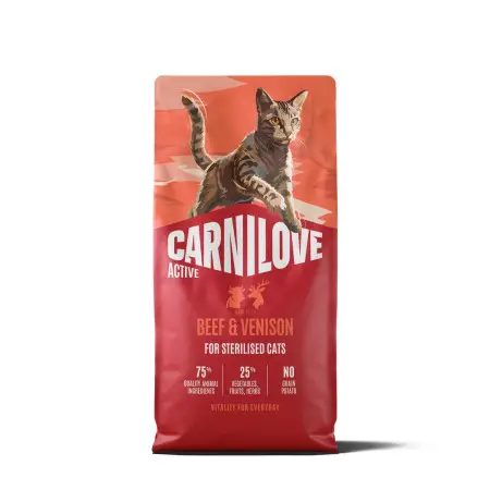 Сухой корм Carnilove Active Beef & Venison Sterilised для стерилизованных кошек говядина и оленина 2 кг