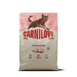 Сухий корм Carnilove True Fresh Turkey Sterilised для стерилізованих котів індичка 2 кг