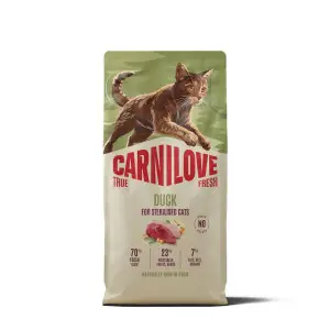 Сухий корм Carnilove True Fresh Duck Sterilised для стерилізованих котів качка 6 кг