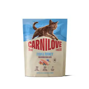 Сухий корм Carnilove True Fresh Fish & Turkey Sterilised для стерилізованих котів риба та індичка 400 г