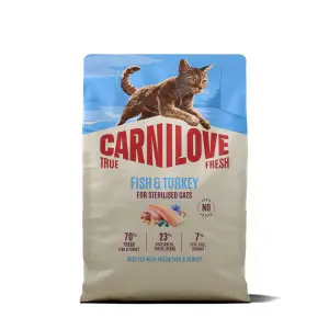 Сухий корм Carnilove True Fresh Fish & Turkey Sterilised для стерилізованих котів риба та індичка 2 кг