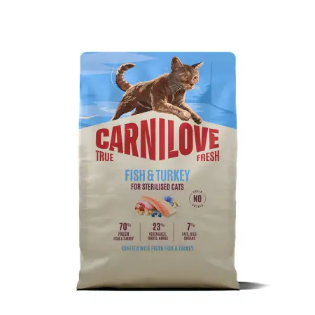 Сухой корм Carnilove True Fresh Fish & Turkey Sterilised для стерилизованных кошек рыба и индейка 2 кг