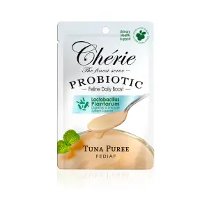 Повноцінний корм з пробіотиком Cherie Creamy Care Tuna Puree Urinary Care, Пюре з тунця (підтримка сечовивідної системи) для дорослих котів, 40 г