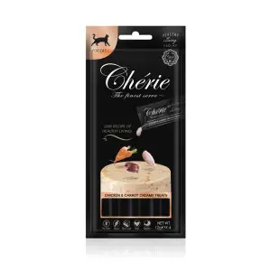 Cherie кремовое лакомство с курицей и морковью для кошек 48 г
