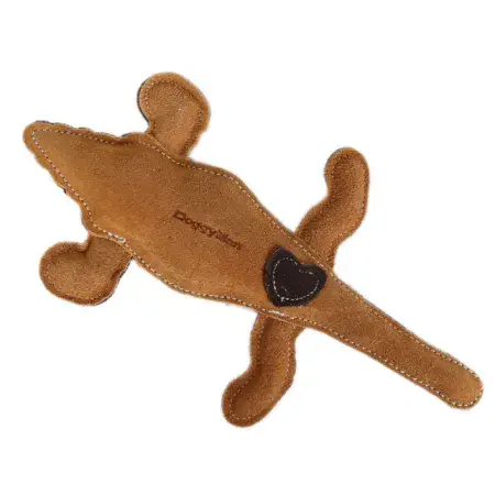 Жувальна іграшка для собак DoggyMan Leather Crocodile крокодил з пищалкою, натуральна шкіра