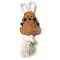 Жувальна іграшка для собак DoggyMan Leather Rabbit with Rope кролик з канатом, натуральна шкіра