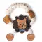 Жувальна іграшка для собак DoggyMan Leather Lion with Rope лев з канатом, натуральна шкіра