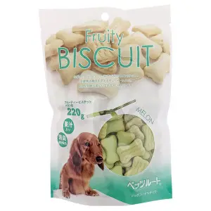 Ласощі для собак DoggyMan Biscuit Melon фруктове печиво Бісквіт з Динею 220 г