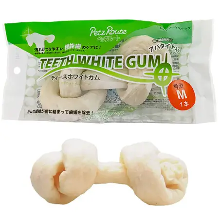 Лакомства для собак Petz Route Teeth White Gum жевательные Кость для чистки зубов размер M
