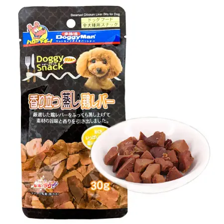 Ласощі для собак DoggyMan Steamed Chicken Liver Bits Куряча печінка на парі 30 г