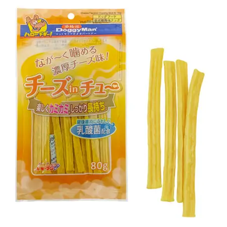 Ласощі для собак DoggyMan Cheese Chewing Stick Жувальні палички з Сиром, розмір S 80 г