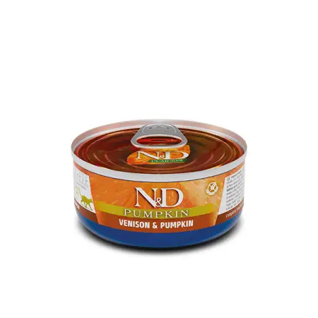 Вологий беззерновий корм Farmina N&D Grain Free Pumpkin Venison Adult для котів, з гарбузом та олениною, 70 г