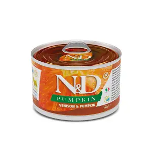 Беззерновий  вологий корм Farmina N&D Grain Free Pumpkin Venison Adult Mini для дорослих собак малих порід з олениною та гарбузом 140 г