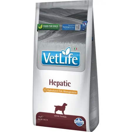 Сухий лікувальний корм для собак Farmina Vet Life Hepatic дієт. харчування, при хронічній печінковій недостатності, 12 кг