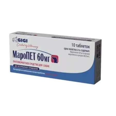 Вітамінно-мінеральний комплекс GiGi MaroPET (МароПет) протиблювотний засіб для собак 60мг 4 табл.