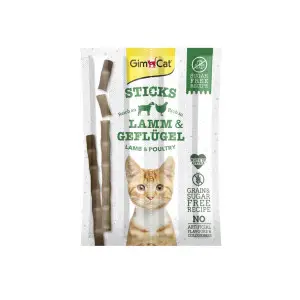 Ласощі GimCat М'ясні палички з ягням та куркою для котів, 4шт.х 5г