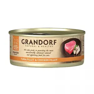 Консерви GRANDORF для кішок Філе тунця з курячою грудкою 70 г