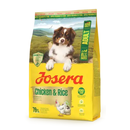 Сухий корм Josera Adult Chicken & Rice для дорослих і активних собак, з м'ясом птиці, 3 кг