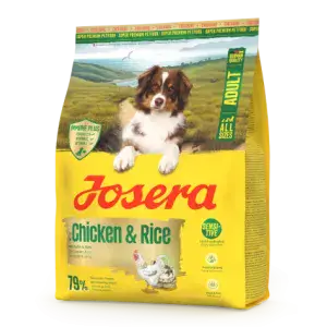 Сухий корм Josera Adult Chicken & Rice для дорослих і активних собак, з м'ясом птиці, 900 г