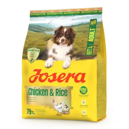 Сухий корм Josera Adult Chicken & Rice для дорослих і активних собак, з м'ясом птиці, 900 г