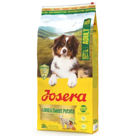 Сухий корм Josera Lamb & Sweet Potato Adult для дорослих собак, з ягням та бататом, 12,5 кг