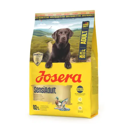 Сухий корм Josera SensiAdult Medi/Maxi для дорослих собак середніх та великих порід з чутливим травленням з качкою та лососем 3 кг