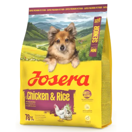 Сухий корм Josera Mini Senior Chicken & Rice сухий з куркою та рисом для старіючих собак малих порід 900 г