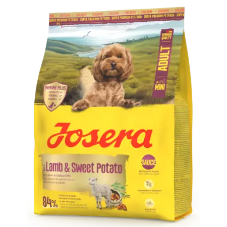 Сухий корм Josera Mini Adult Lamb & Sweet Potato для дорослих собак малих порід з ягням та бататом 900 г