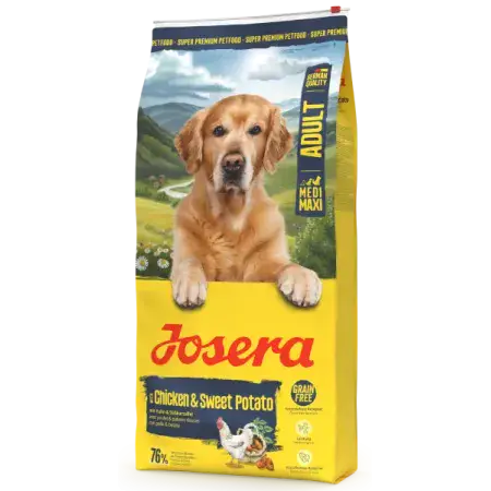 Сухий корм Josera Chicken & Sweet Potato Adult Medi/Maxi (Nature Energetic) беззерновий для дорослих собак, з куркою та бататом 12,5 кг