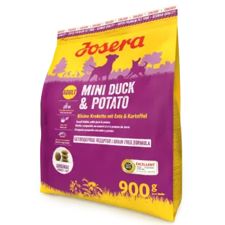 Сухий корм Josera Mini Adult Duck & Potato для дорослих собак малих порід з качкою та картоплею 900 г